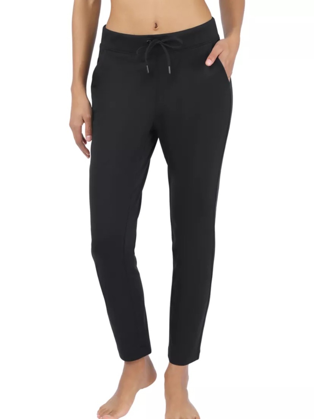 Yogalicious Lux Black Slim Drawstring Joggers